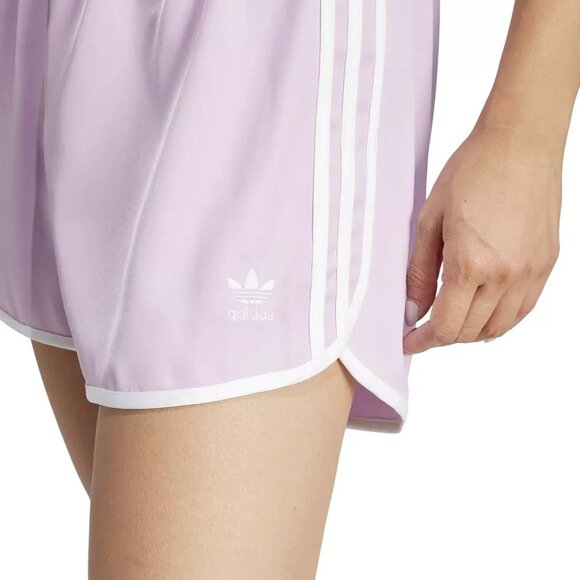 adidas Originals Women's Adicolor 3-Stripes Sprinter Shorts Purple Size Medium - Picture 5 of 6